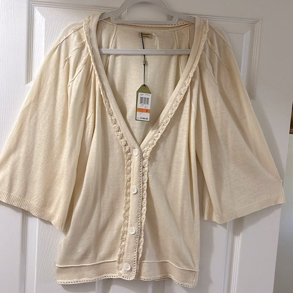 NWT - MAXSTUDIO@COM Cardigan - Cream Color - Size S